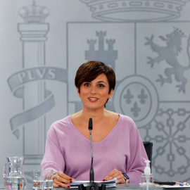 La ministra de Política Territorial y portavoz del Gobierno, Isabel Rodríguez, durante la rueda de prensa posterior a la reunión del Consejo de Ministros. EFE/J.J. Guillén