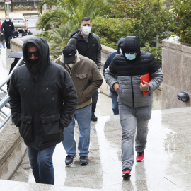 (07/03/2022) Algunos de los procesados a su llegada a la Audiencia Provincial de Madrid