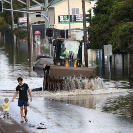 09/03/2022. Vista de las inundaciones en Lismore, Nueva Gales del sur, una de las zonas más afectadas por el temporal, a 02/03/2022.