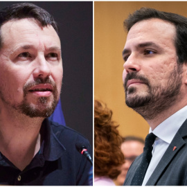 Imagen combinada de Pablo Iglesias y Alberto Garzón.