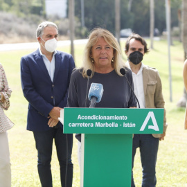 La alcaldesa de Marbella, Ángeles Muñoz, durante un acto en la ciudad a 24 de julio de 2021