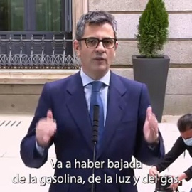 FELIX BOLAÑOS: "Va a haber bajada de la gasolina, de la luz y del gas"