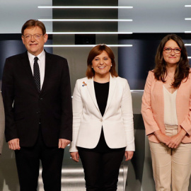 17/04/2019 - Los candidatos a la presidencia de la Generalitat Valenciana Rubén Martínez Dalmau, XimoPuig, Isabel Bonig,Mónica Oltra y Toni Cantó | EFE/ Juan Carlos Cárdenas