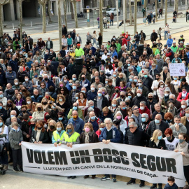 20/03/2022 - La manifestació d'aquest diumenge a Mataró per reclamar més seguretat en les batudes de caça.