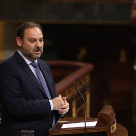 José Luis Ábalos durante la moción de censura contra Rajoy. EUROPA PRESS