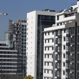 Viviendas de construcción en Madrid. E.P.