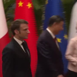 Xi Jinping recibe en Pekín a Von der Leyen y Macron