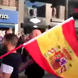 Pepe Herrero, durante las agresiones ultra en la Diada del País Valencià