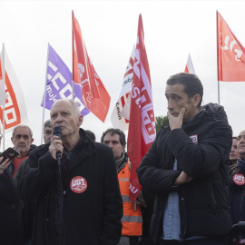 El secretario General de UGT enCastilla y León, Faustino Temprano, y el secretario general de CCOO Castilla y León, Vicente Andrés, en Valladolid.