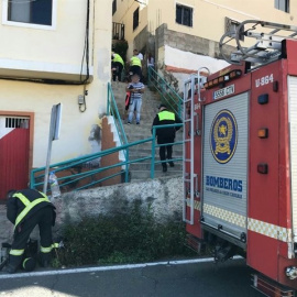 Zona en la que se ha producido la explosión. POLICÍA LOCAL DE LAS PALMAS DE GRAN CANARIA