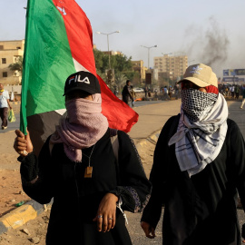 16/04/2023. Ciudadanos sudaneses durante una protesta, a 6 de abril de 2023.