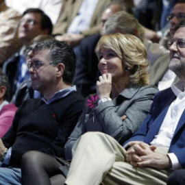 Imagen de archivo de Granados, Aguirre y Rajoy en un acto electoral del PP. EFE