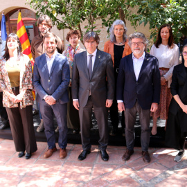 Foto de família del govern del Consell per la República, presidit per Carles Puigdemont.