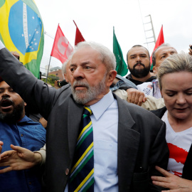 Luiz Inácio Lula da Silva a su llegada a la sede del Tribunal de Justicia Federal. - REUTERS