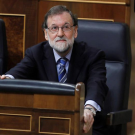 El expresidente del Gobierno, Mariano Rajoy, en su escaño. EFE/Archivo