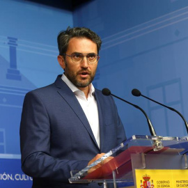 13/06/2018.- El ministro de Cultura, Máxim Huerta, anuncia su dimisión durante su comparecencia esta tarde en la sede del ministerio, tras conocerse que defraudó a Hacienda 218.000 euros y que ha debido abonar por ello 366.000 euros. El min