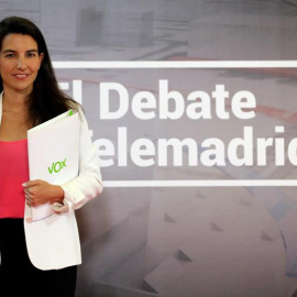 19/05/2019 - La candidata de Vox a la Presidencia de la Comunidad de Madrid, Rocío Monasterio, posa momentos antes de participar en el debate televisivo celebrado en Telemadrid | EFE/ Juanjo Martín