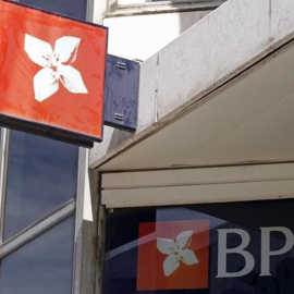 El logo de BPI en una sucursal del banco portugués. REUTERS/Jose Manuel Ribeiro