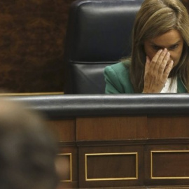 Ana Mato, durante una intervención de Rajoy en el Congreso, antes de dimitir por el 'caso Gürtel'.