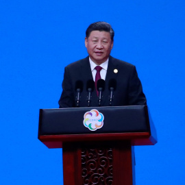 El presidente chino durante la ceremonia de apertura de la Conferencia sobre el Diálogo de las Civilizaciones Asiáticas en Pekín | EFE/ How Hwee Young