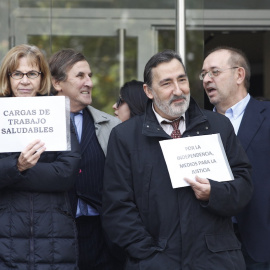 Imagen de archivo de una concentración de jueces y fiscales en la Plaza de Castilla de Madrid, a 19 de noviembre de 2018.