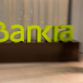 El logo de Bankia, en su sede en Madrid. REUTERS/Sergio Perez