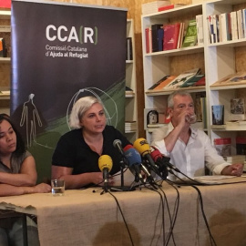 Estel·la Pareja i Miguel Pajares, directora i president del CCAR, presenten l'informe 'Les persones refugiades, a Espanya i Europa' / CCAR