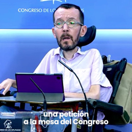 Vídeo | Unidas Podemos exige retirar del Congreso los cuadros y bustos del rey emérito