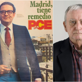 Ramón Tamames, candidato del PCE a la Alcaldía de Madrid en 1979, y Rafael Chirbes.