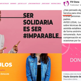 Anuncios de donación de óvulos.