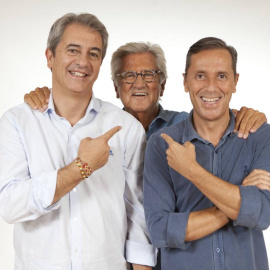 Paco González, Pepe Domingo Castaño y Manolo Lama, conductores del programa 'Tiempo de Juego' de la Cadena COPE.