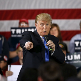 El magnate Donald Trump, candidato republicano, en un mitin en Wisconsin. REUTERS/Kamil Krzaczynski