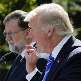 Mariano Rajoy y Donald Trump, en la Casa Blanca. / REUTERS