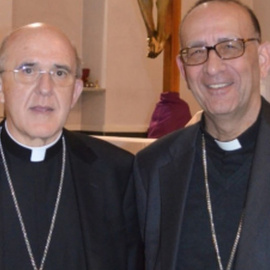 Los cardenales Carlos Osoro y Juan José Omella.