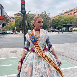 Lía Sánchez Carballo, fallera mayor de la comisión Doctor Manuel Candela-Avenida del Puerto.