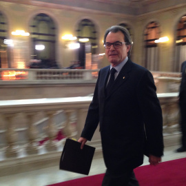 El expresident de la Generalitat y líder de la extinta CDC, Artur Mas, en el Palamnt. E.P.