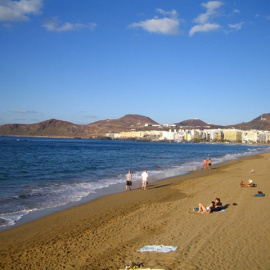 Playa de Las Canteras, en Las Palmas de Gran Canaria