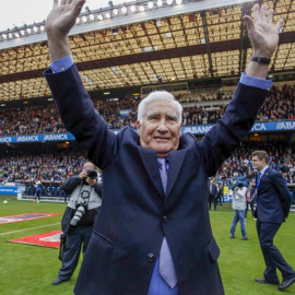 5/5/23 Arsenio Iglesias, durante un homenaje en Riazor.