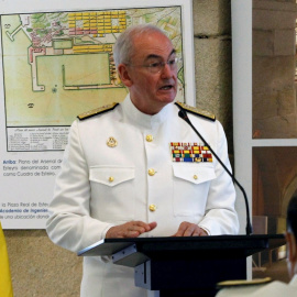 Fotografía de archivo, tomada el 27 de julio de 2020 en Ferrol, del almirante Teodoro López Calderón, que ha sido nombrado nuevo jefe del Estado Mayor de la Defensa (JEMAD), después de la dimisión el pasado sábado del general Miguel Ángel V