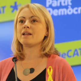 La portaveu del PDECat, Maria Senserrich, a la seu del partit, @PDemocratacat