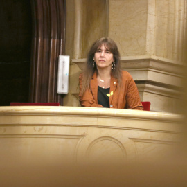 La presidenta del Parlament suspesa, Laura Borràs, durant una sessió de la cambra, la setmana passada