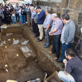 Exhumación de tres guerrilleros del destacamento de Manolo Bello. Foto: Óscar Rodríguez, de la ARMH del