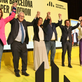 11/05/2023 - L'acte d'inici de campanya d'ERC per a les eleccions municipals del 28-M, amb Ernest Maragall, Oriol Junqueras i Pere Aragonès.