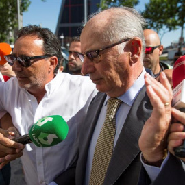 El exvicepresidente del Gobierno, Rodrigo Rato, a su llegada a los juzgados madrileños de Plaza de Castilla/EFE