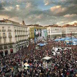 Concentración en la Puerta del Sol del movimiento 15M.- EFE