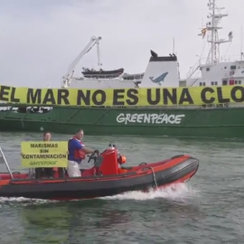 Fotograma del vídeo que Greenpeace ha difundido para dar a conocer la acción | Foto: Greenpeace