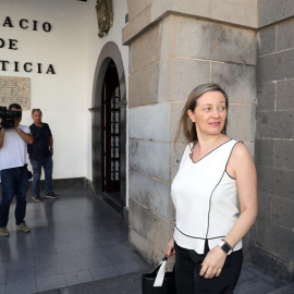 La diputada Victoria Rosell a su llegada a la Audiencia de Las Palmas. EFE