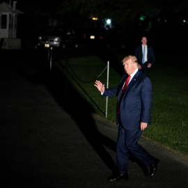 Donald Trump durante su llegada a la Casa Blanca. EFE/EPA/Alex Edelman / POOL