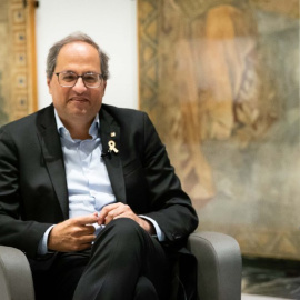 El president Quim Torra al Palau de la Generalitat. JOEL KASHILA