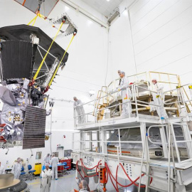 Fotografía del 11 de julio de 2018, cedida por la NASA, donde se observa la Sonda Solar Parker, creada por el Laboratorio de Física Aplicada de la Universidad Johns Hopkins de Maryland. Foto: EFE